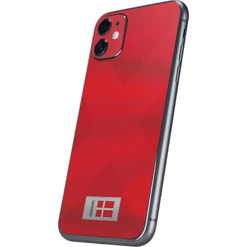 Denmark Soccer Flag iPhone 11 Skin